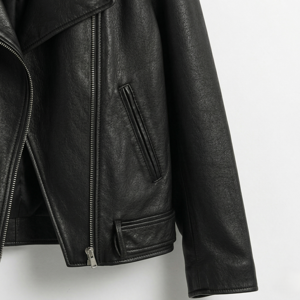 Handmade Black Leather Jacket – Women’s Moto Style Biker Jacket vyxen style, distressed cafe Racer genuine lambskin
