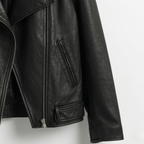 Handmade Black Leather Jacket – Women’s Moto Style Biker Jacket vyxen style, distressed cafe Racer genuine lambskin