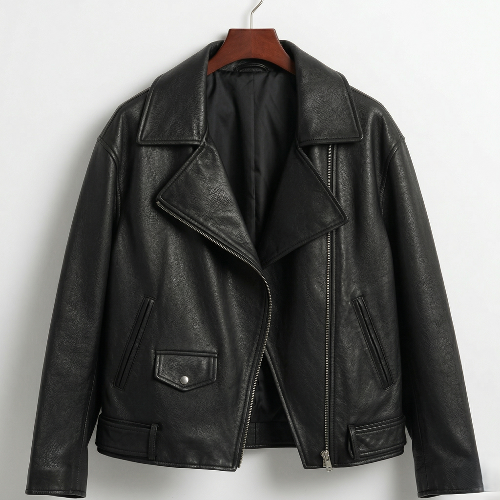 Handmade Black Leather Jacket – Women’s Moto Style Biker Jacket vyxen style, distressed cafe Racer genuine lambskin