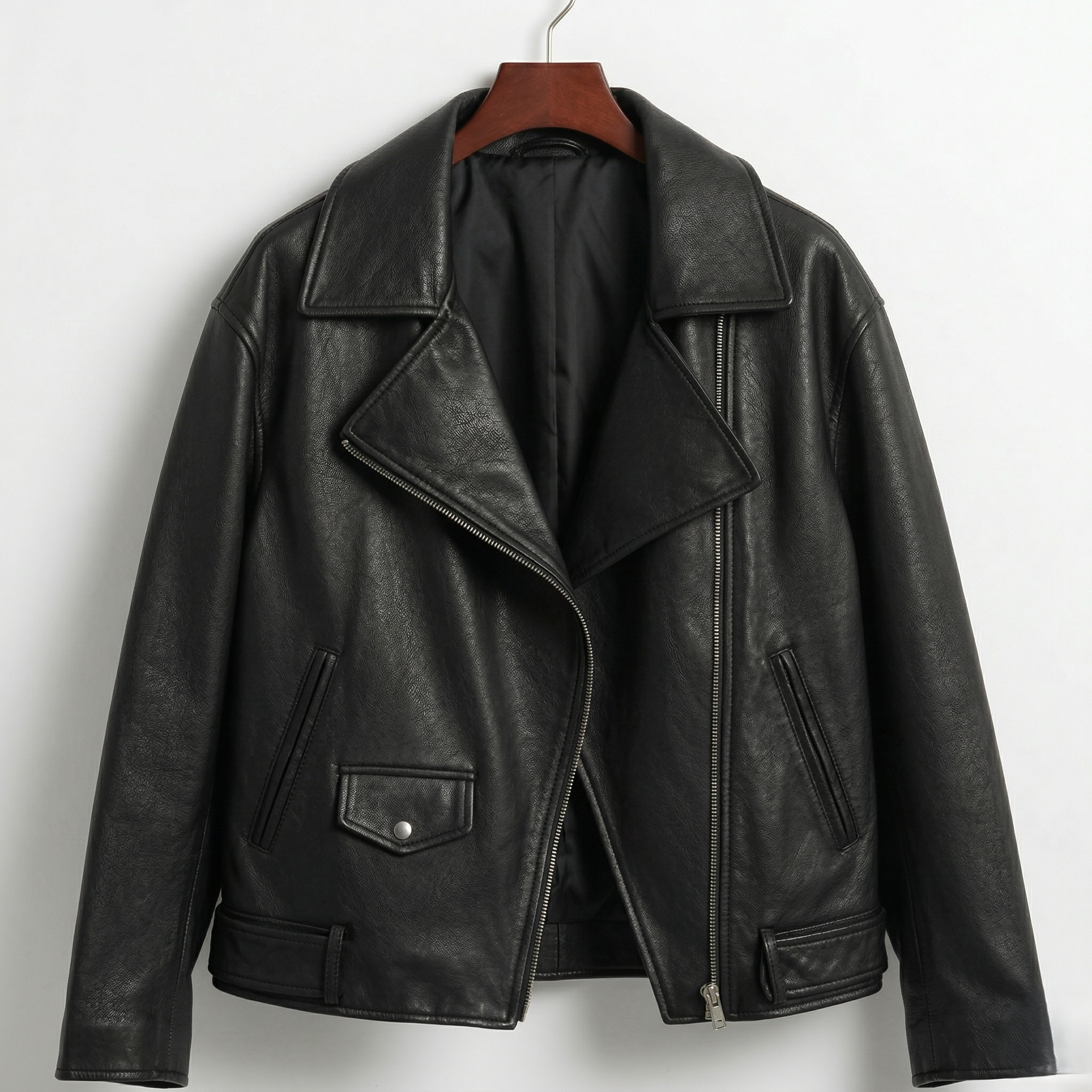 Handmade Black Leather Jacket – Women’s Moto Style Biker Jacket vyxen style, distressed cafe Racer genuine lambskin