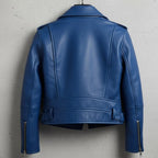 Men's Moto Style Biker Jacket wyxen style, distressed cafe Racer genuine lambskin